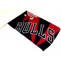 Team Flag on Stick - Bulls - Sports Team Merchandise Closeouts - Santa Shop Closeouts