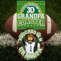 Touch Down Grandpa 3D Coaster - Grandpa Closeout Gifts - Santa Shop Closeouts